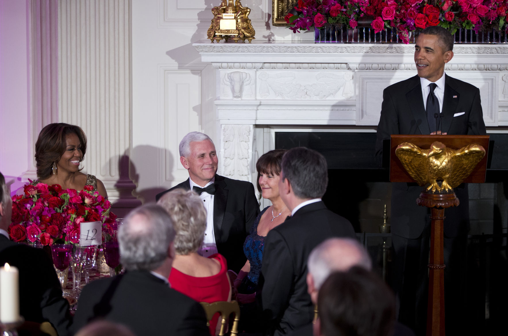 Barack Obama, Michelle Obama, Mike Pence